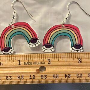 Rainbow Eye Earrings - Cute and Quirky!
